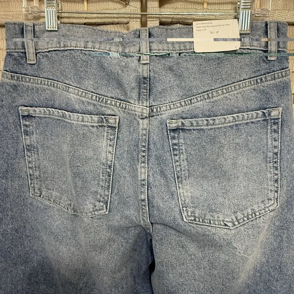 Jason Wu Barrel Ankle Jeans Size 8/27 Blue Salt Lake Wash Cotton NWT - Picture 6 of 12